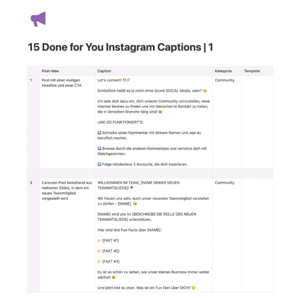 15 done for you Instagram Captions / 1