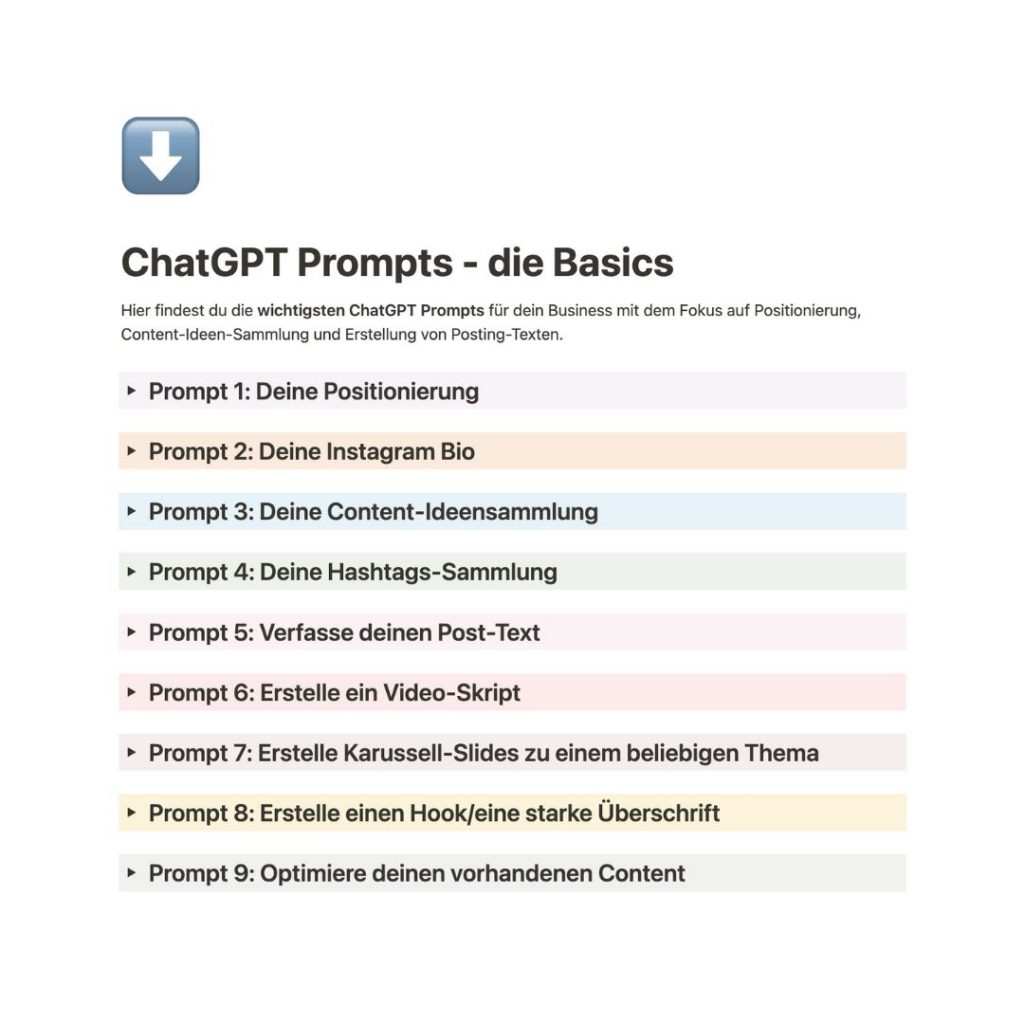 ChatGPT Prompts Business Basics