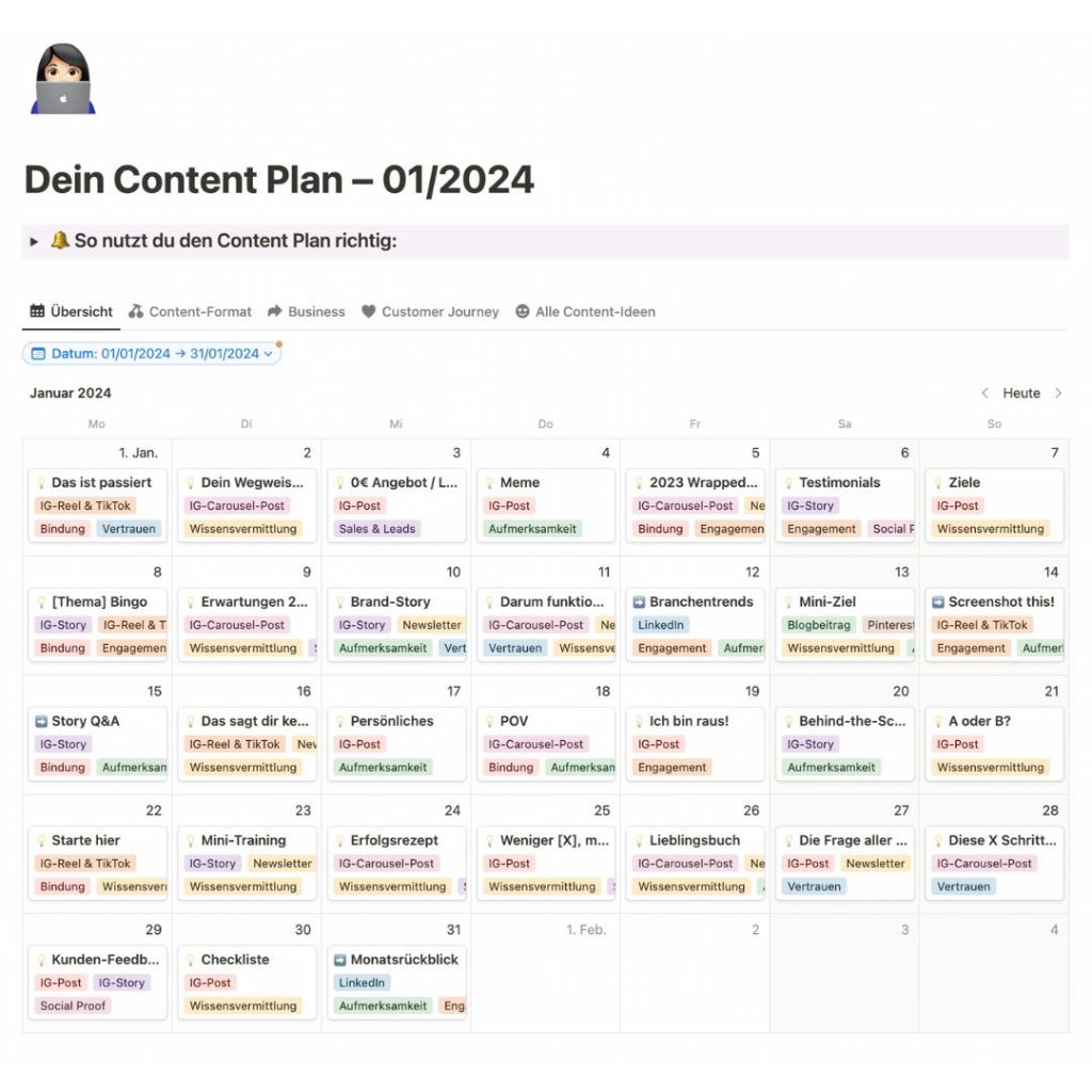 Notion Content Plan 01/2024